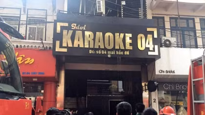 Kịp thời dập tắt vụ cháy quán karaoke trên phố Mai Hắc Đế