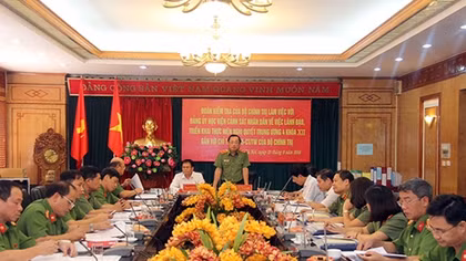 Đoàn kiểm tra của Bộ Chính trị làm việc Học viện Cảnh sát nhân dân