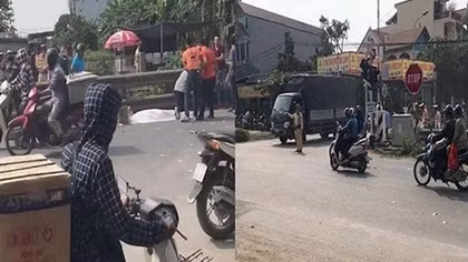 Đi xe máy băng qua đường sắt va chạm với tàu hoả, người phụ nữ tử vong