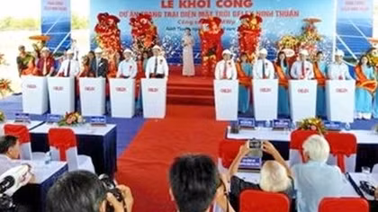 Khởi công dự án điện mặt trời có vốn đầu tư 1.300 tỷ đồng