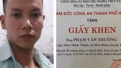 Khen thưởng công dân thứ hai tham gia bắt đối tượng giết người, truy nã đặc biệt