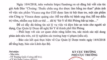 Bộ Y tế yêu cầu làm rõ thông tin thuốc ung thư sản xuất từ than tre