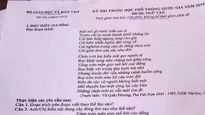 Điều tra vụ một thí sinh dùng điện thoại chụp ảnh đề thi gửi ra ngoài