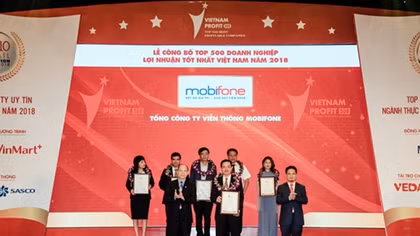 MobiFone nằm trong top 20 doanh nghiệp có lợi nhuận lớn nhất năm 2018