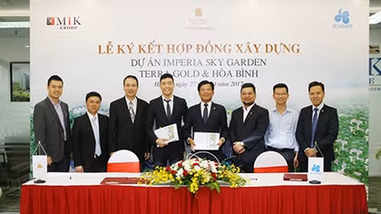 Hòa Bình được chọn là đơn vị thi công xây dựng dự án Imperia Sky Garden