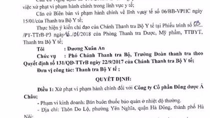 2 công ty bị xử phạt 45 triệu do vi phạm trong bán thuốc