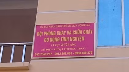 Tăng cường thêm Đội PCCC cơ động tình nguyện phường Dịch Vọng Hậu