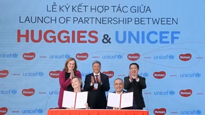 Công ty Kimberly-Clark và Unicef công bố dự định hợp tác tại Việt Nam