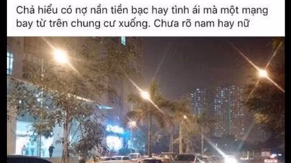 Nam thanh niên nhảy từ lầu 29 khu đô thị Xa La xuống đất 