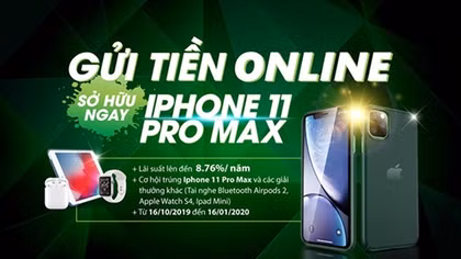 SCB ra mắt chương trình khuyến mãi "Gửi tiền online- sở hữu Iphone 11 Pro Max”