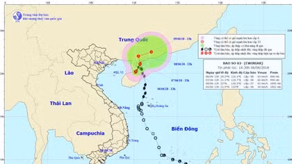 Bão số 2 đổ bộ vào Trung Quốc