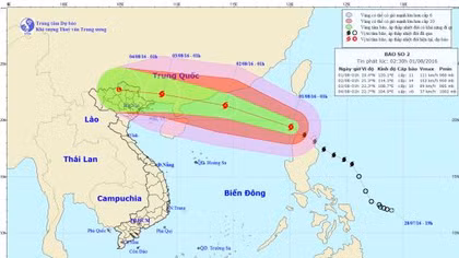 Bão Nida đi giật cấp 17 đi vào biển Đông, ảnh hưởng tới Việt Nam