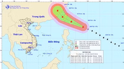 Xuất hiện siêu bão giật trên cấp 17 trên biển Đông