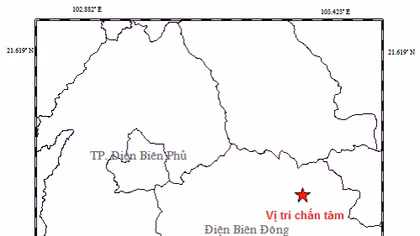 Liên tiếp xảy ra động đất ở Điện Biên 