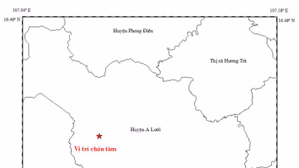 Xuất hiện liên tiếp 3 trận động đất tại Thừa Thiên - Huế 