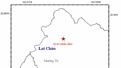 Động đất 2,8 độ richter tại Lai Châu 