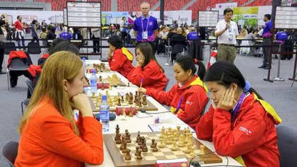 Thắng Thổ Nhĩ Kỳ, cờ vua nữ Việt Nam lên hạng 17 tại Olympiad 