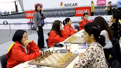 Cờ vua nữ Việt Nam duy trì mạch bất bại tại Olympiad thế giới