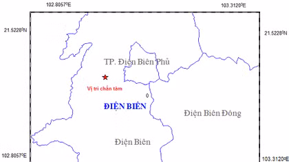 Động đất 2,9 độ richter tại Điện Biên 