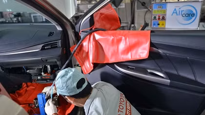 Hơn 110 xe Toyota được làm sạch điều hòa mỗi ngày