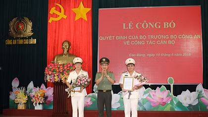 Bộ Công an bổ nhiệm 2 Phó Giám đốc Công an tỉnh Cao Bằng
