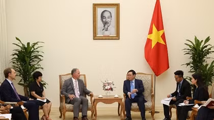 Phó Thủ tướng Vương Đình Huệ tiếp Công ty năng lượng Hoa Kỳ