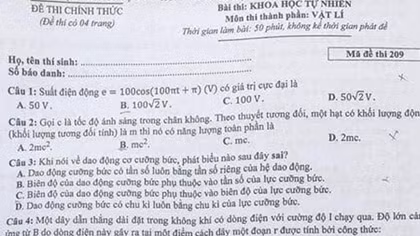 Có hay không việc đề thi môn Vật lý bị “lọt” ra ngoài?