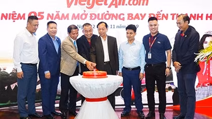 Vietjet đạt 2,2 triệu lượt khách sau 5 năm mở đường bay Thanh Hóa