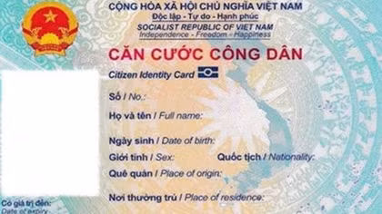 Mẫu thẻ Căn cước công dân gắn chip điện tử