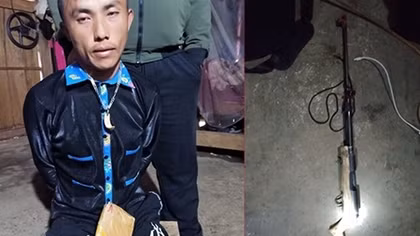 Bắt đối tượng mua bán 1 bánh heroin, "thủ" 2 khẩu súng tự chế