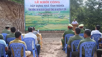 Công an Nghệ An: Khởi Công xây dựng nhà tình nghĩa tại Kỳ Sơn