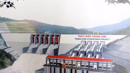 Chính thức phát điện tổ máy 3 thủy điện Trung Sơn