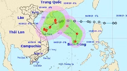 Công điện của Bộ Công an về việc ứng phó với 2 áp thấp nhiệt đới