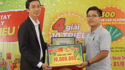 Chỉ với một tin nhắn tham gia quay số khuyến mãi, khách hàng trúng luôn 10 triệu từ Tân Hiệp Phát
