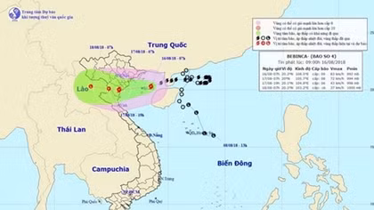 Bão số 4 mạnh thêm, cách Móng Cái và Nam Định 180km