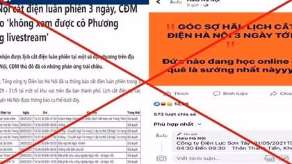 Thông tin "cắt điện luân phiên" trên địa bàn Thủ đô là không chính xác