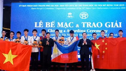 Học sinh Hà Nội giành 6 HCV tại Kỳ thi Toán học Hà Nội mở rộng 2019