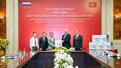 Vingroup trao tặng 1.000 máy thở cho Nga, Ucraina và Singapore