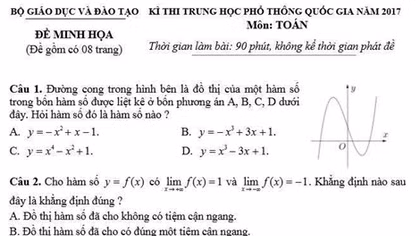Sẽ công bố đề thi minh họa trước ngày 15-5