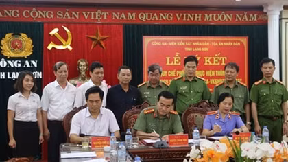 Lạng Sơn ký kết qui chế phối hợp giữa Công an, Viện Kiểm sát và Tòa án