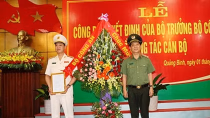 Bổ nhiệm Giám đốc Công an tỉnh Quảng Bình