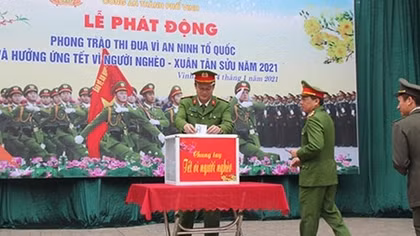 Công an Nghệ An phát động quyên góp ủng hộ 'Tết vì người nghèo'