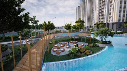 Cảnh quan kỳ ảo của Diamond Riverside