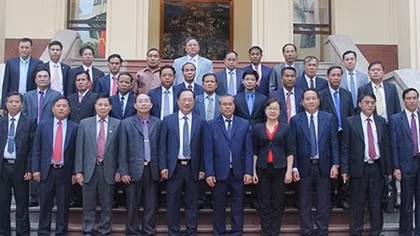 Thứ trưởng Nguyễn Văn Thành tiếp xã giao Đoàn An ninh 6 tỉnh Bắc Lào