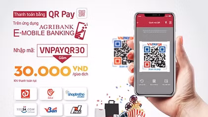 Mua vé máy bay bằng QR Pay trên Agribank E-Mobile Banking