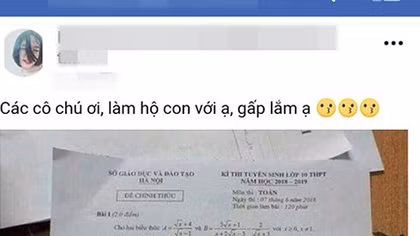 Tạm giữ giám thị để làm rõ hành vi phát tán đề thi tuyển sinh lớp 10