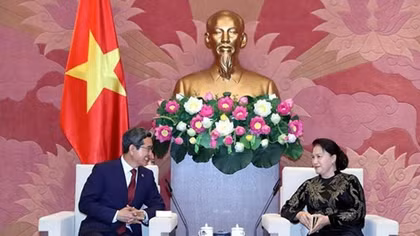 Chủ tịch Quốc hội tiếp Chủ tịch Nhóm nghị sĩ hữu nghị Hàn – Việt