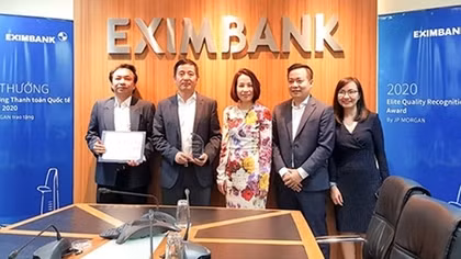 JP Morgan Chase Bank trao giải thưởng thanh toán quốc tế xuất sắc cho Eximbank