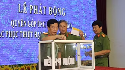 Công an Thanh Hóa phát động quyên góp ủng hộ đồng bào gặp thiên tai, lũ lụt