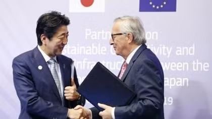 EU và Nhật Bản bắt tay kiểm soát tuyến kết nối Âu – Á